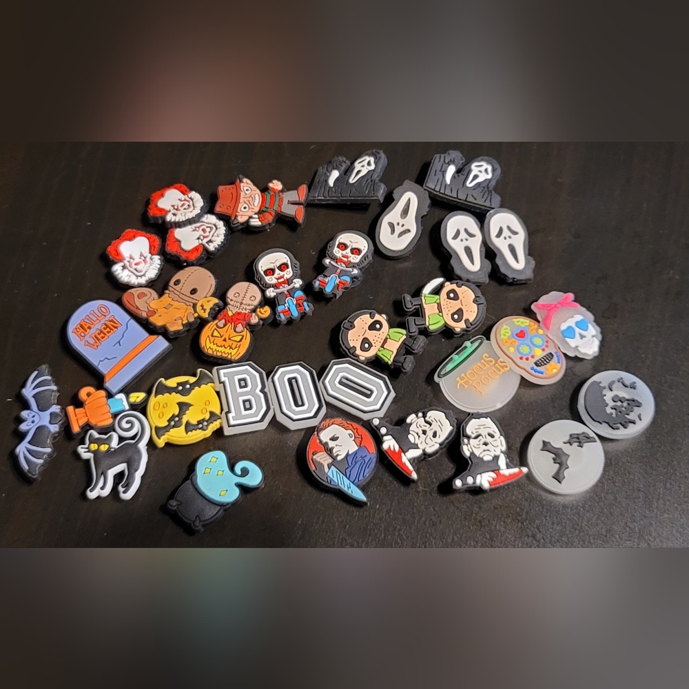 Bundle of Horror stickers and croc charms